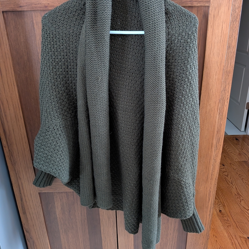Olive Green Women's Cardigan Sweater